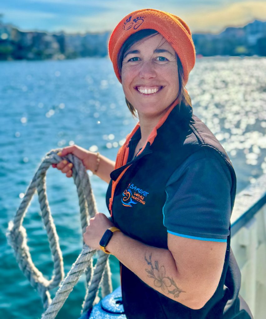 Steph Deckhand Barefoot Whale Watching Sydney Harbour Crew